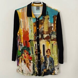 Colorful Artistic Print Women's Blouse